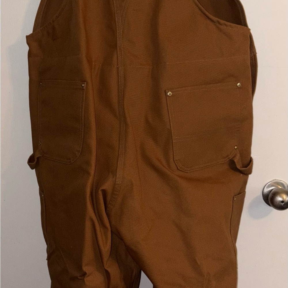 Carhartt Brown Work Jacket with Matching Duck Overalls - Picture 7 of 9